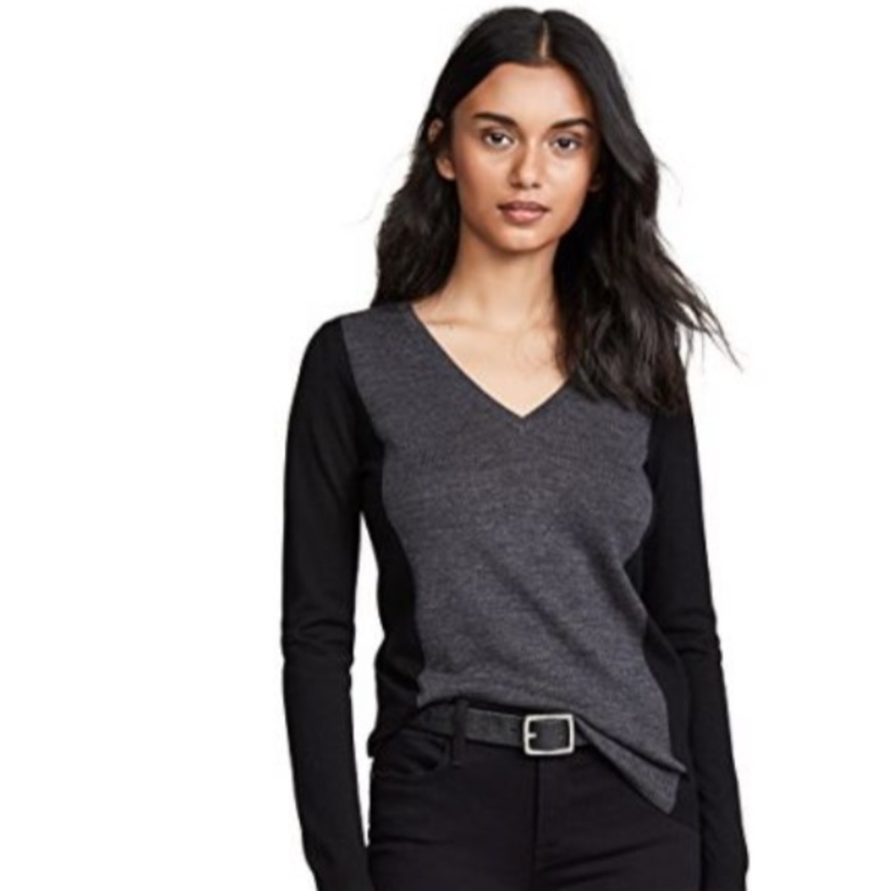 Club Monaco Agnes Merino Wool Body Frame 
Block Sweater